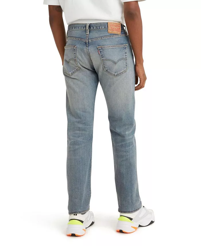 Мужские джинсы 501 Original Fit с застежкой на пуговицах и эффектом стрейч Levi's, синий — фото 2