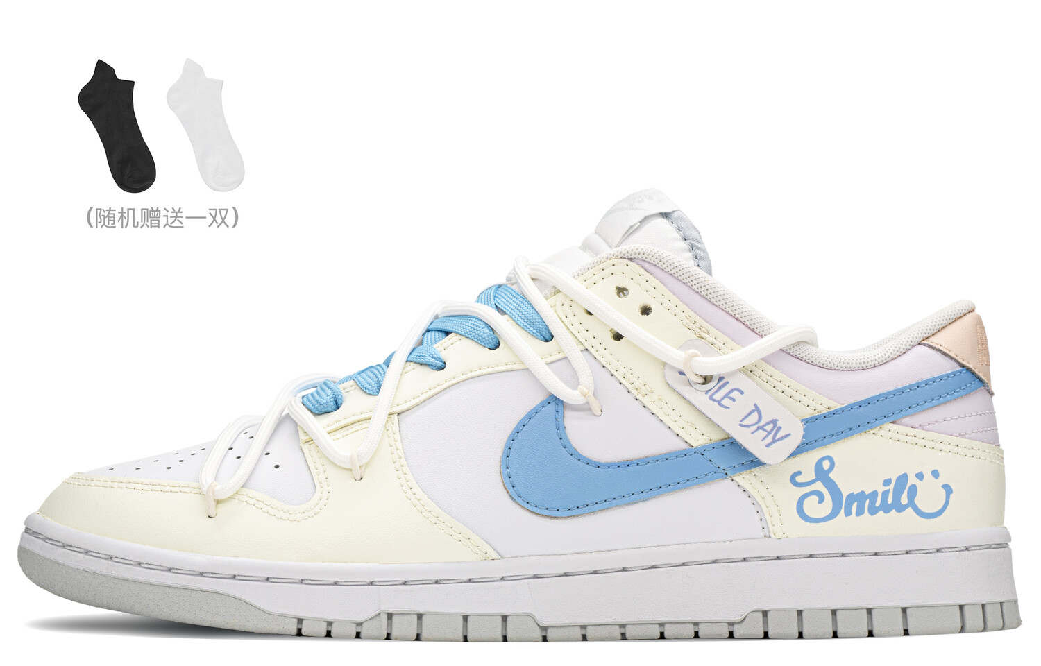 

Мужские кроссовки для скейтбординга Nike Dunk, белый/голубой