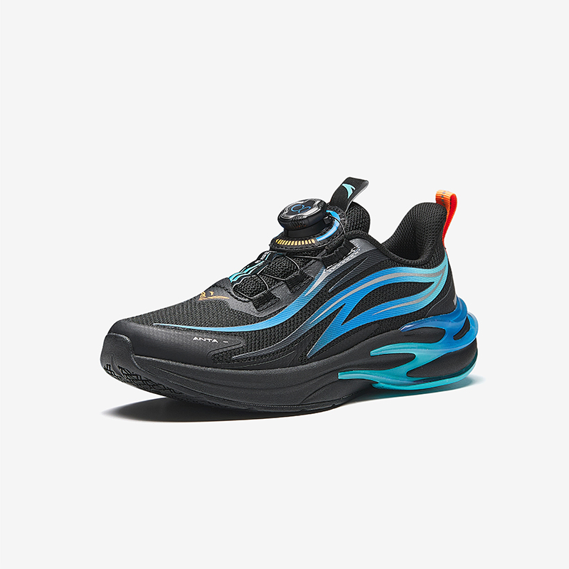Кроссовки для бега Flame Lightweight Shock Absorbers Low Top для детей 33 42 Antakids, черный/синий — фото 2