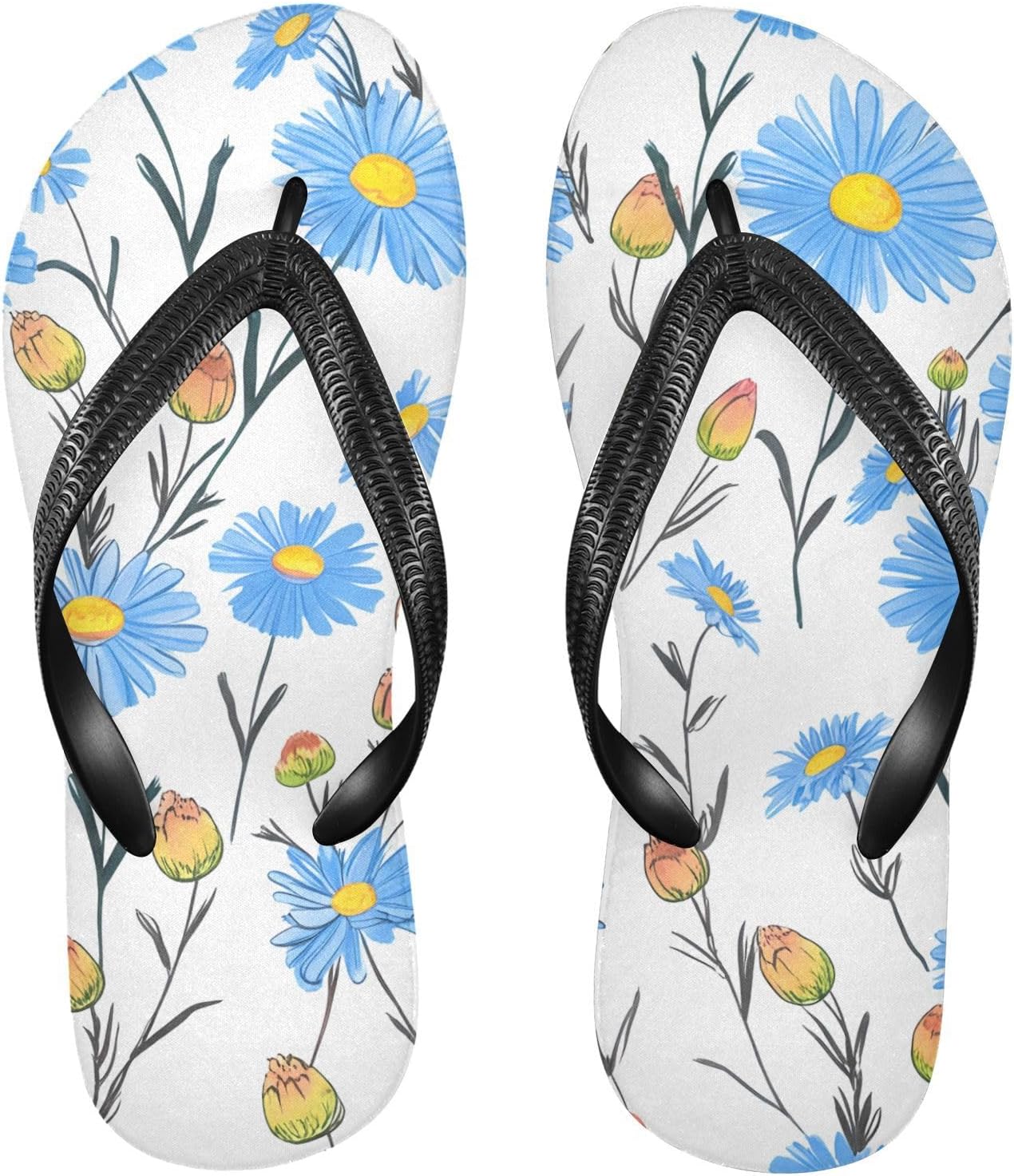 

Шлепанцы Blue Daisy для пляжа, душа, резинескользящие летние тапочки для женщин и мужчин Sinestour