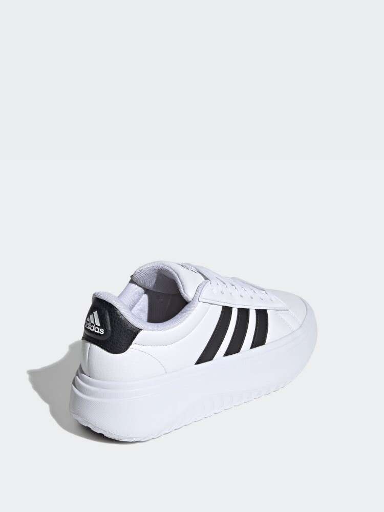 Кроссовки Adidas Grand Court Platform на толстой подошве, белый / черный — фото 3