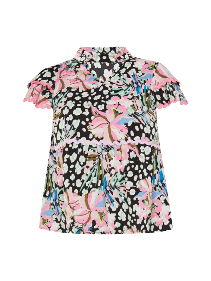 

Женская блузка розового цвета с разноцветными вставками Usha