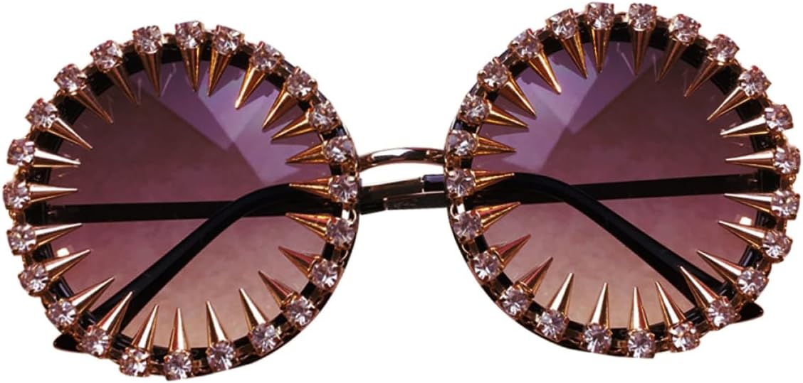 

1 комплект ретро-солнцезащитных очков с заклепками для вечеринок. Модные очки, создающие уникальный образ для рождественских и карнавальных мероприятий. Удобные носовые упоры для плотной посадки PACKOVE, Black