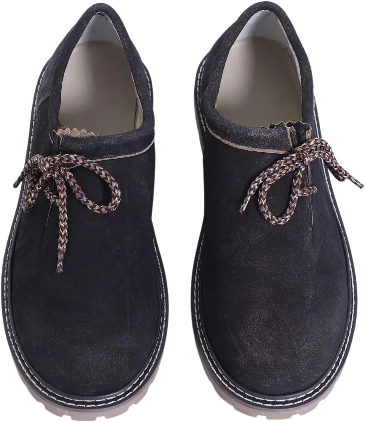 AlpsOak Туфли Lederhosenschuhe Herren - authentische deutsche Schuhe für Oktoberfest - Trachtenschuhe - Haferl Deutsche Schuhe - Brown