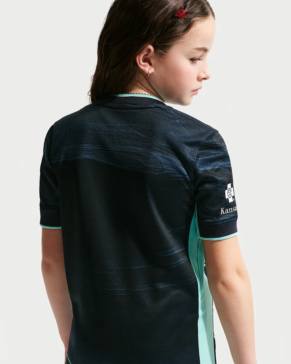 Большие детские Nike Dri-FIT NWSL Replica Jersey Kansas City Current Stadium Away, Dark Obsidian — фото 2
