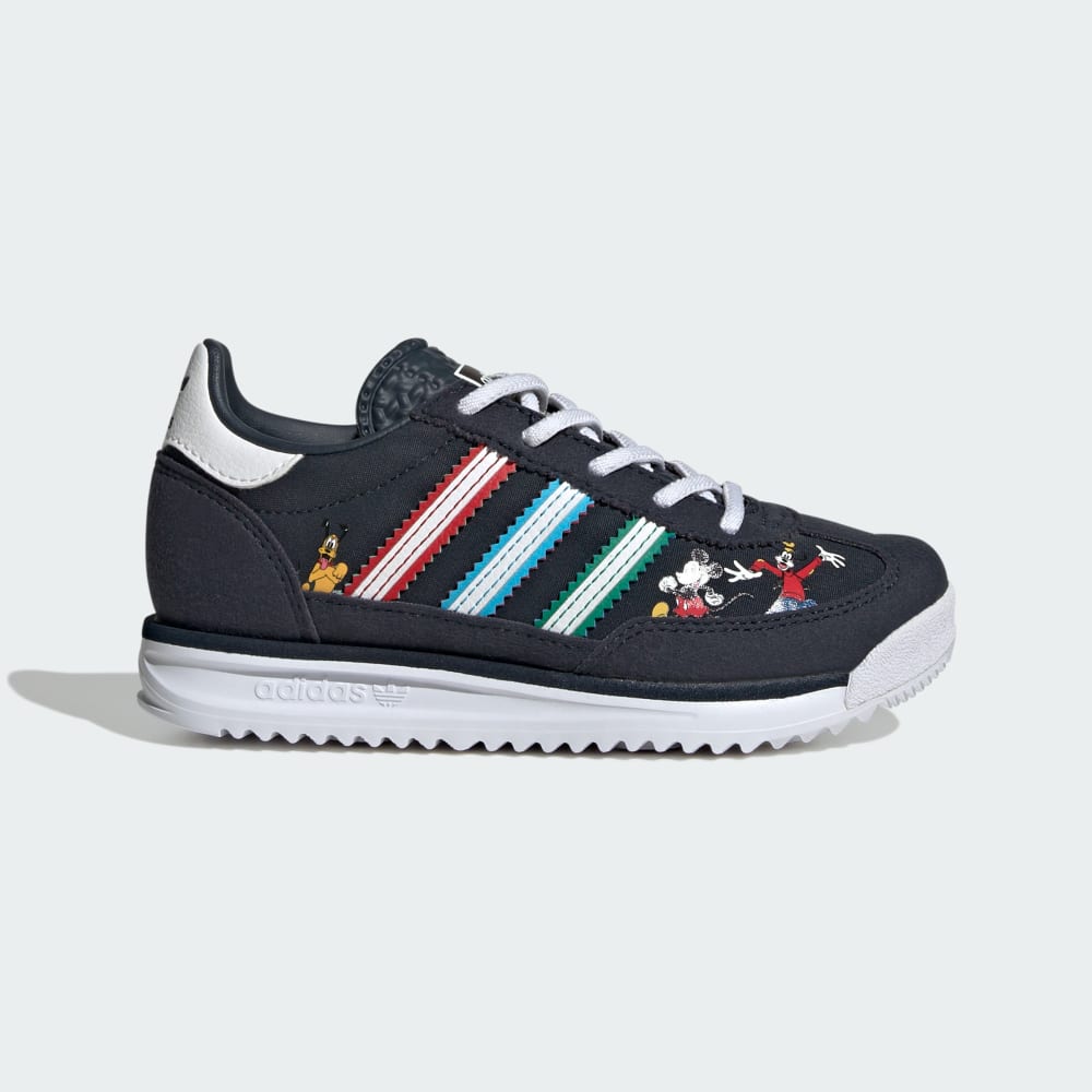 

Кроссовки Adidas DISNEY SL 72 RS ELASTIC LACE SHOES, цвет Aurora Ink/Cloud White/Court Green