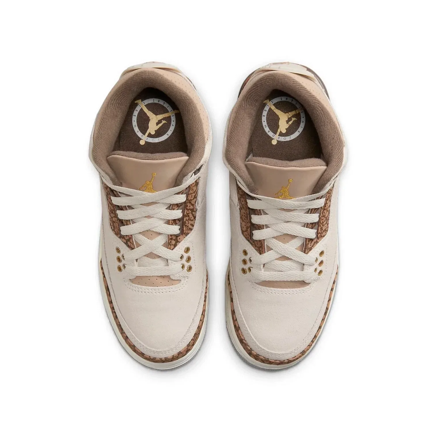 Детские кроссовки Air Jordan Retro DM0967 - бежевые, модель Palomino, повседневная обувь HTAT50 — фото 3