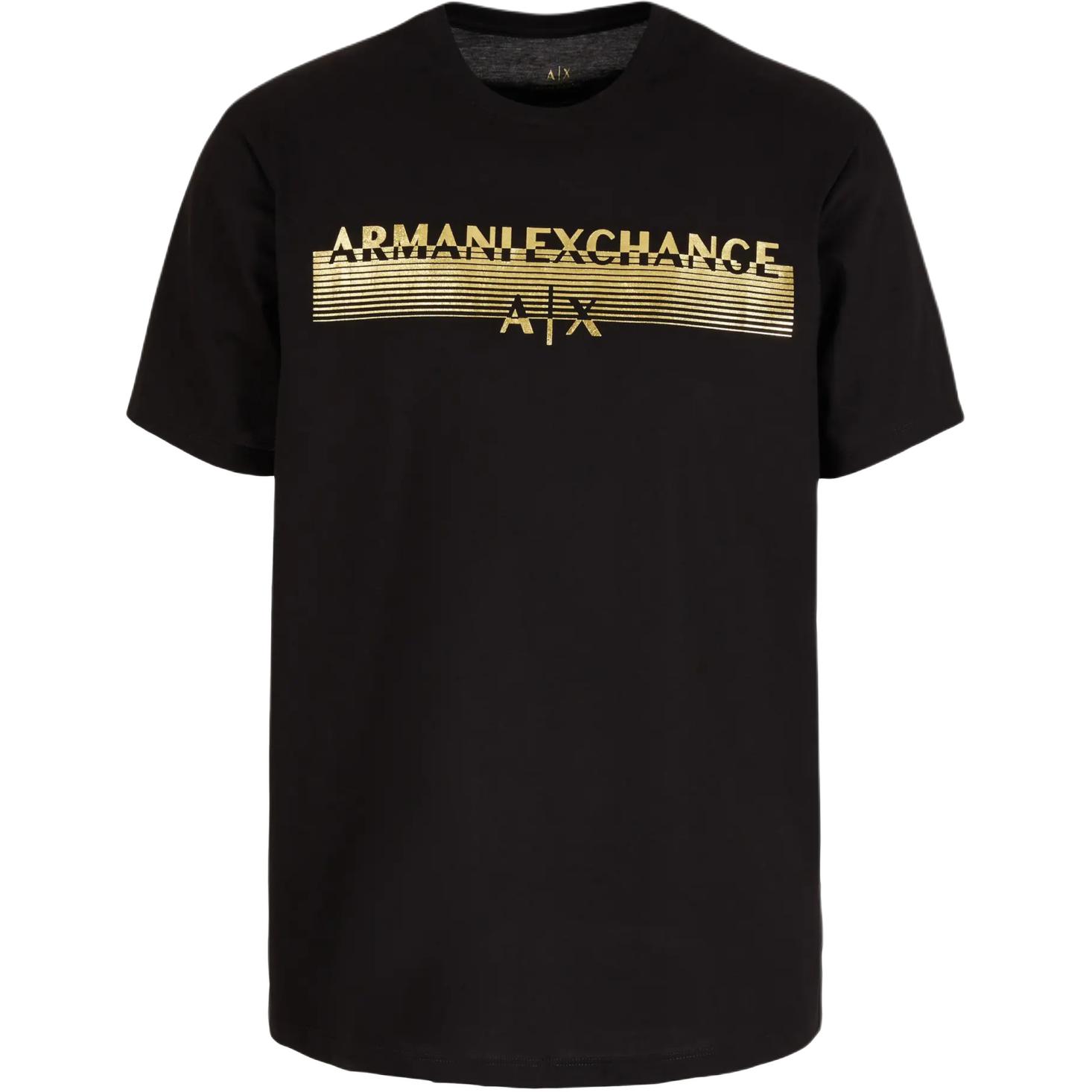 

Футболка с принтом логотипа AE мужская черная ARMANI EXCHANGE