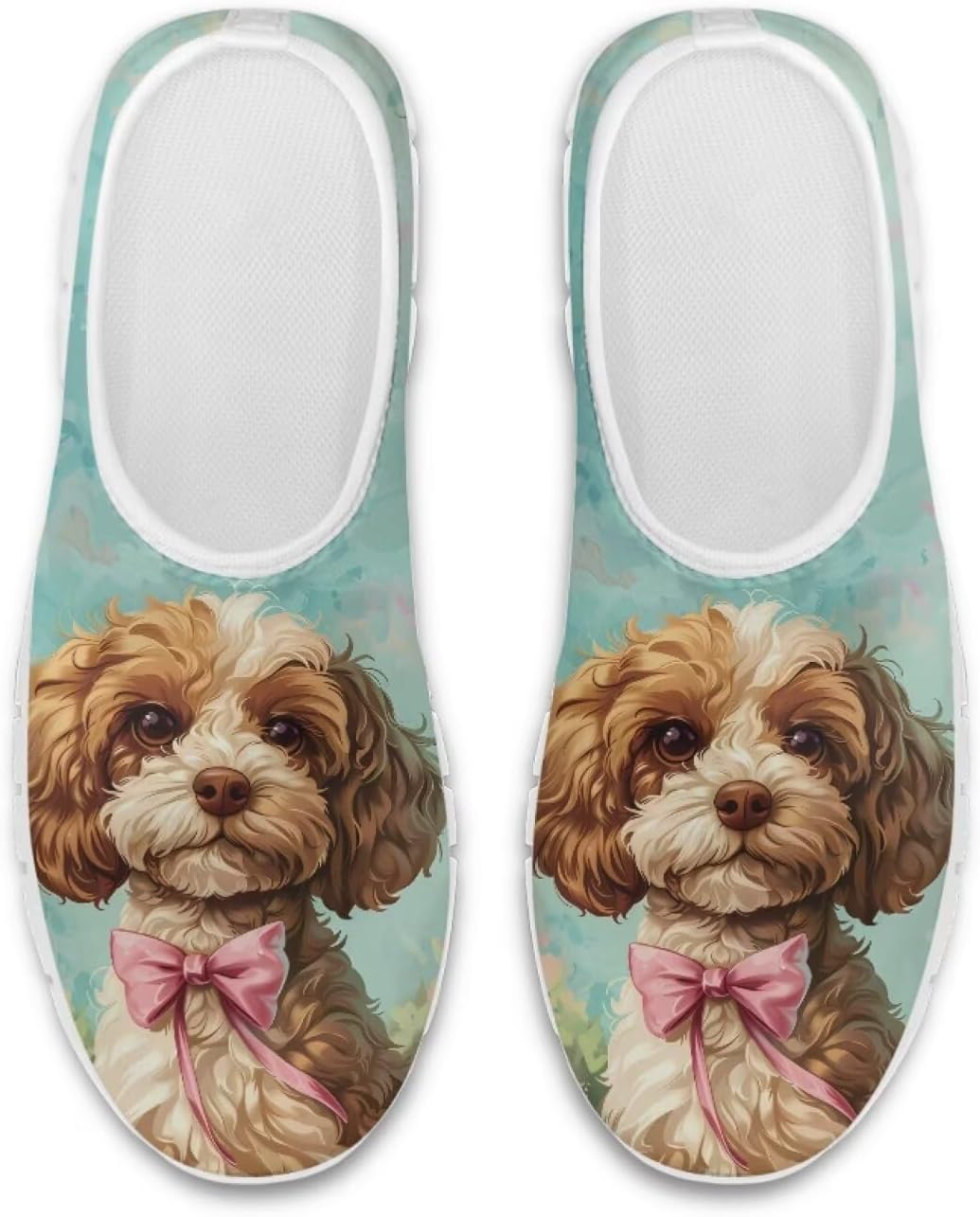 

Кроссовки-слипоны Chaqlin с анималистичным принтом, лоферы, широкие удобные низкие повседневные туфли для мужчин и женщин, для тренировок и повседневной носки, Poodle Dog