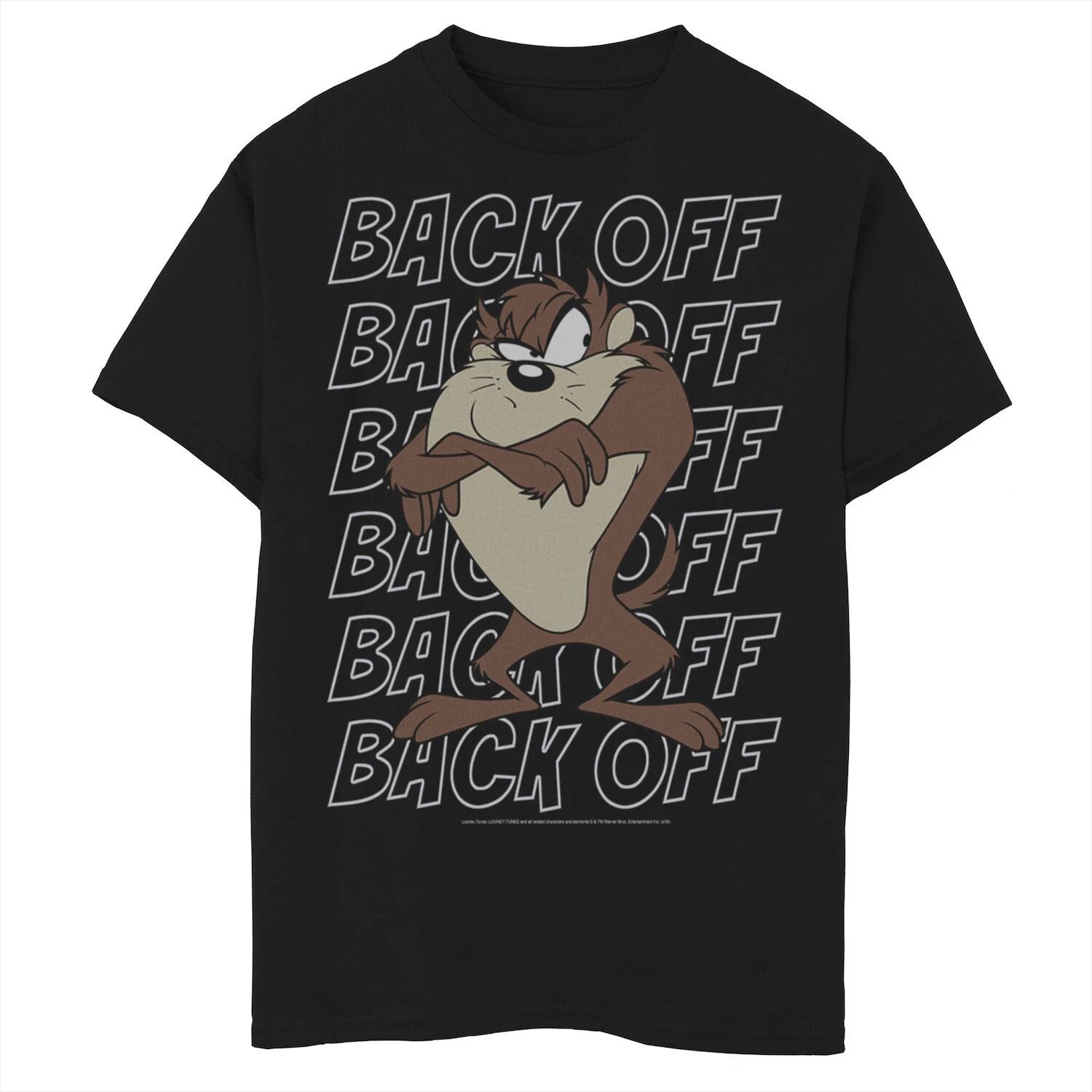 

Футболка с портретом Taz Back Off Stack для мальчиков 8–20 лет Looney Tunes Licensed Character