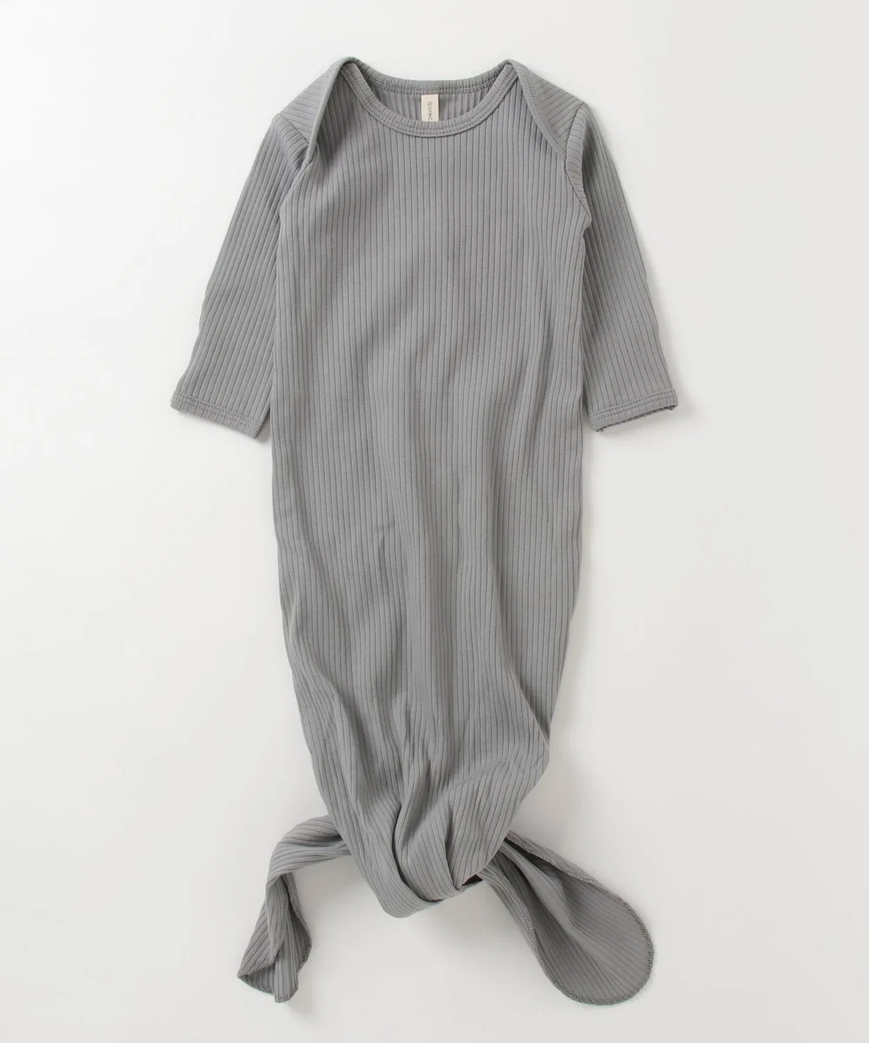Детский халат-конверт Ribbed Knotted из органического хлопка, цвет шоколадный — фото 4