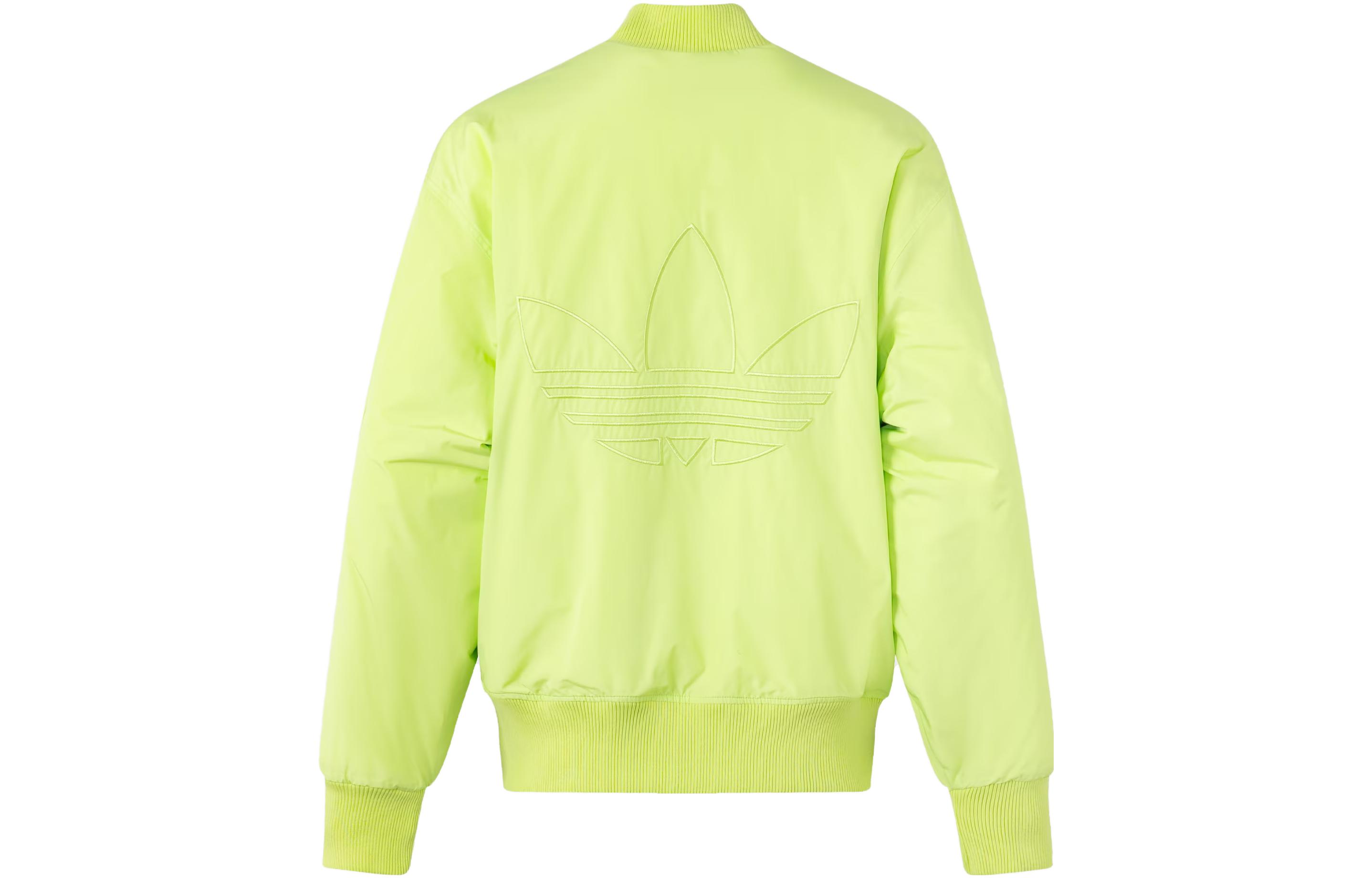 Adidas Originals Бомбер мужская двусторонняя меховая куртка, Pulse Acid Orange Green — фото 3