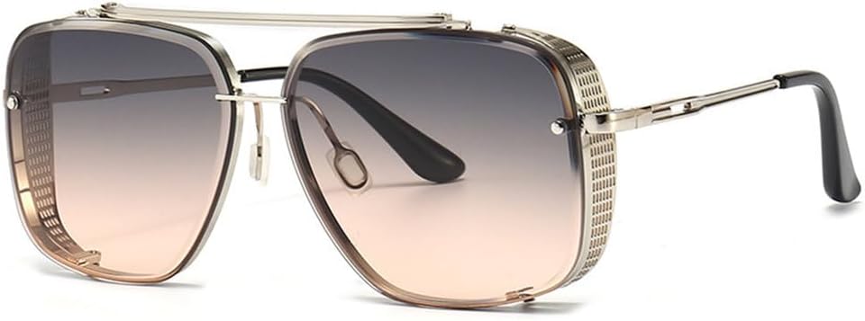 

Модные солнцезащитные очки для мужчин и женщин в стиле стимпанк, винтажные солнцезащитные очки с градиентным красным покрытием и защитой от ультрафиолета UV400 TYUVIVO, 5