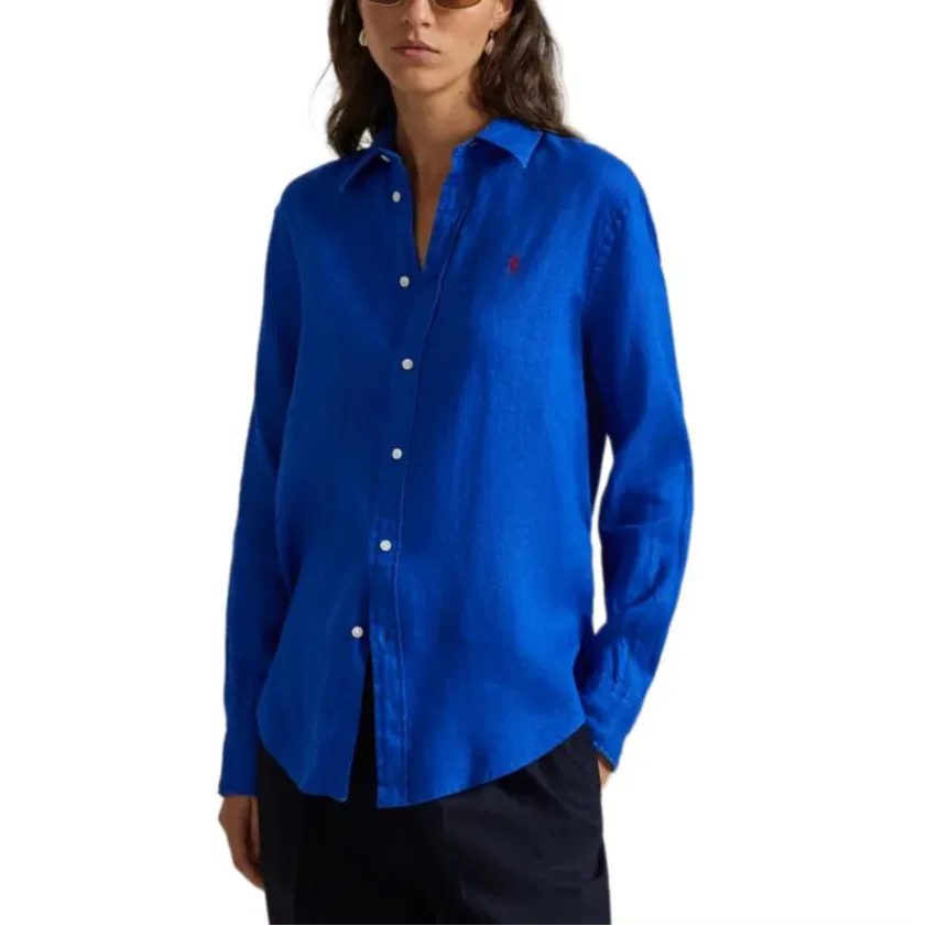 Рубашка Polo Ralph Lauren Royal Blue с логотипом — фото 4