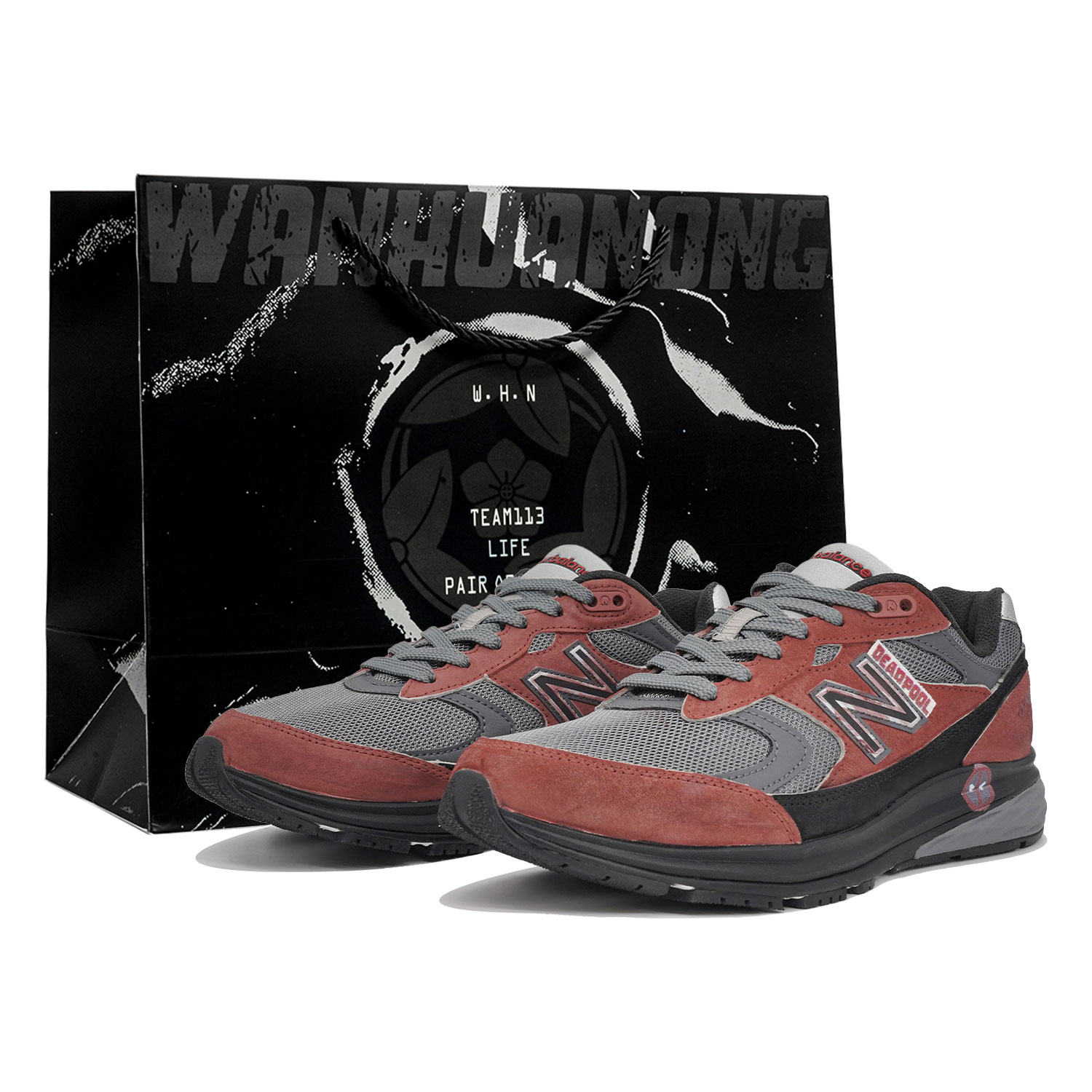 

New Balance Кроссовки для бега серии 880 с низким верхом, устойчивые к истиранию и скольжению, мужские, серо-красные