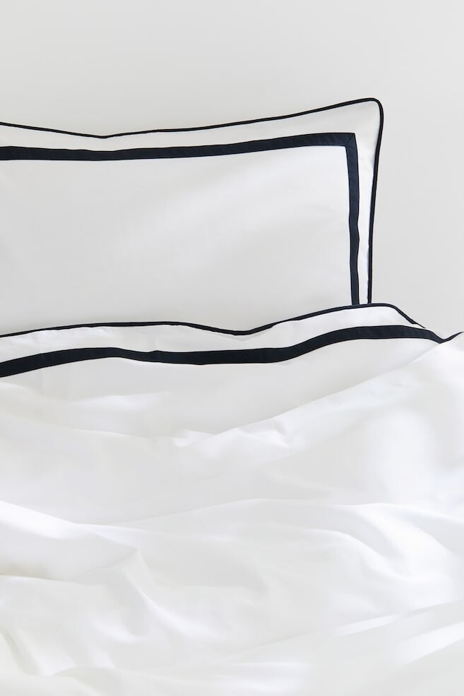 

Односпальное постельное белье из египетского хлопка H&M, белый