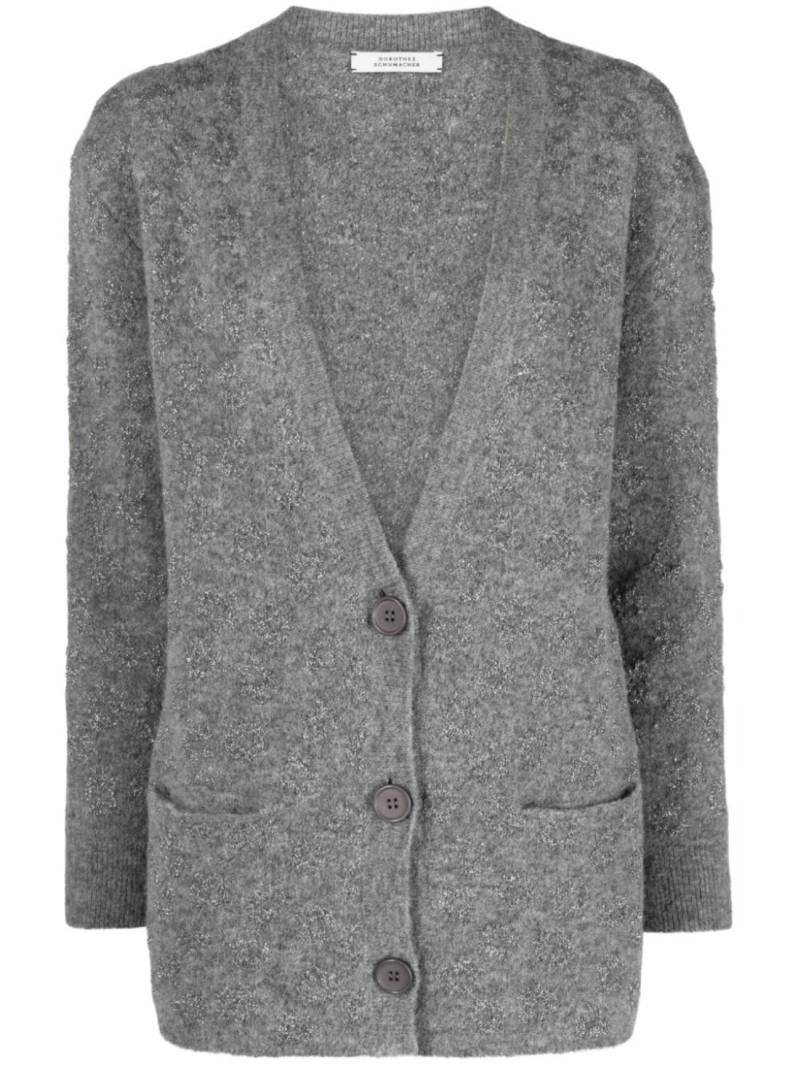 

Dorothee Schumacher жаккардовый кардиган Flower Sparkle с узором, серый
