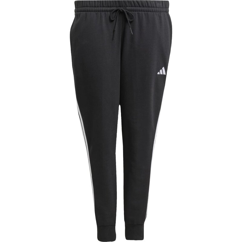

Узкие флисовые брюки Essentials с тремя полосками (большие размеры) Adidas, черный