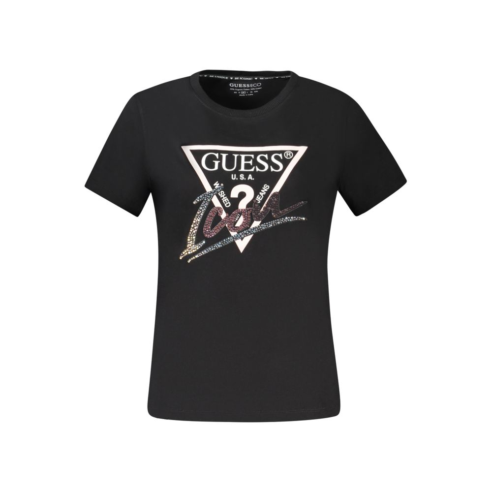 

Черные хлопковые топ и футболка Guess Shoes