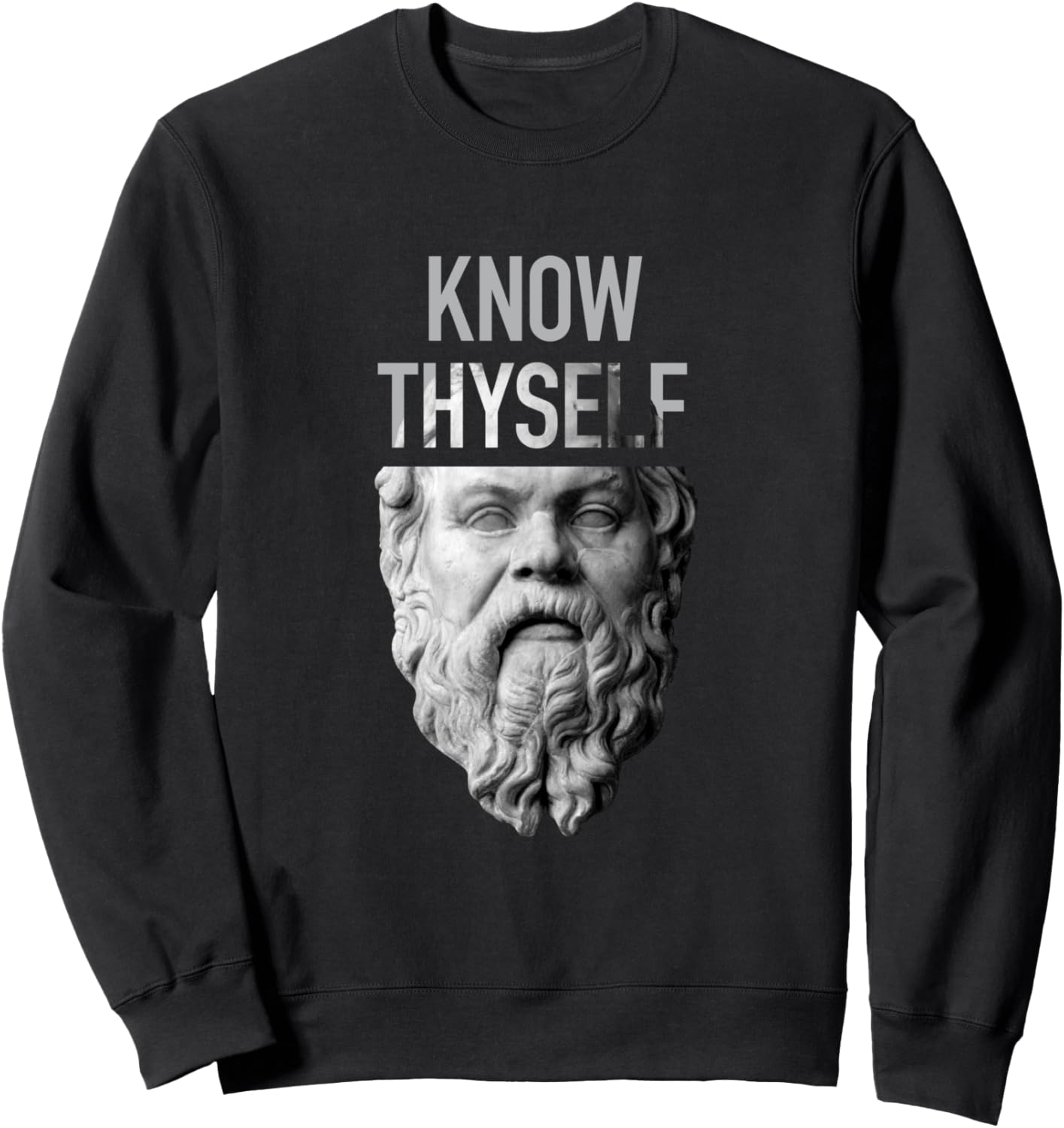 

Сократ - Познай себя - Толстовка с изображением Дельфийского оракула Retro Gifts For The Socratic Philosopher, черный