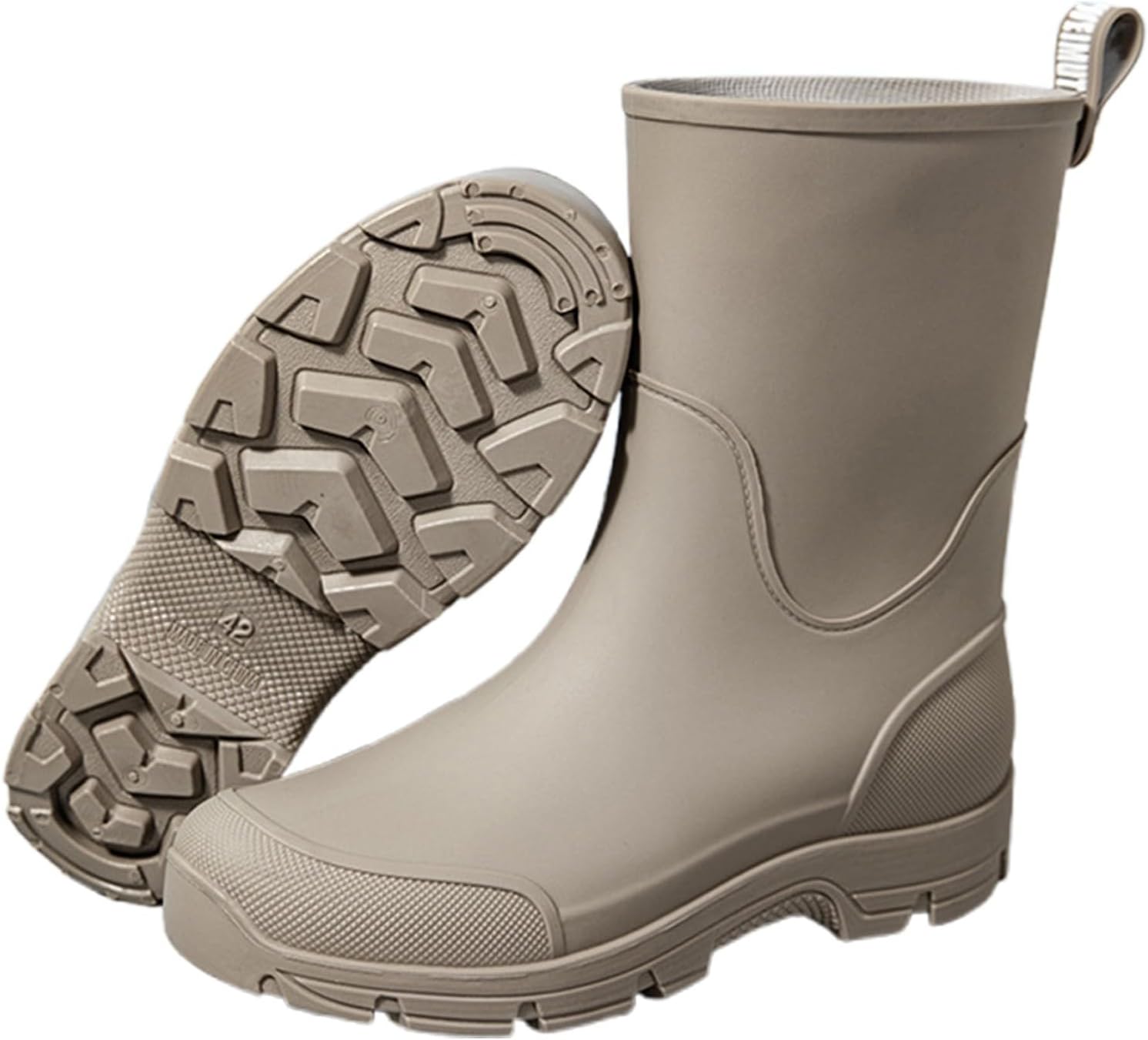 

Мужские резиновые сапоги средней высоты, противоскользящие, для работы, кемпинга, походов, рыбалки и повседневной носки Generic, серый