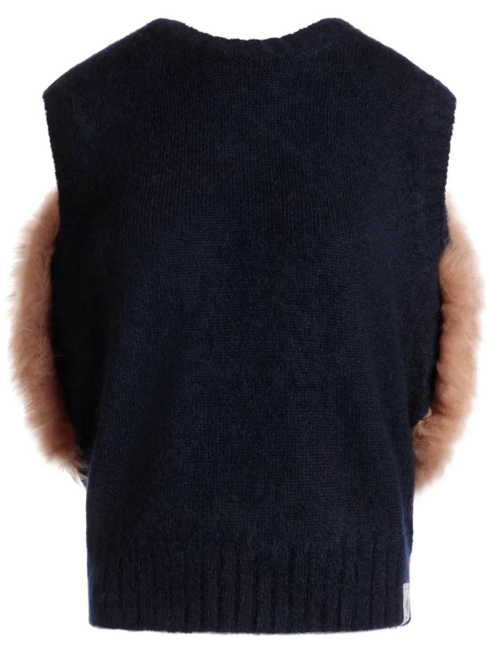 

Трикотажный топ с искусственным мехом Bally, синий