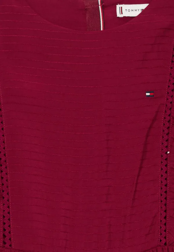 Праздничное платье а-силуэта с длинными рукавами и оборками Tommy Hilfiger, Lavish Cerise — фото 3