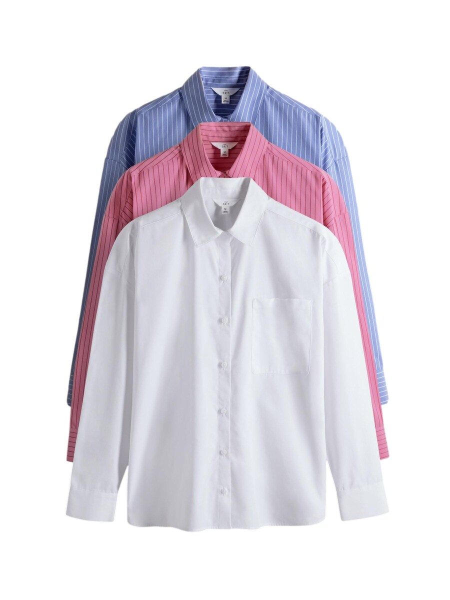 

Блуза The Set, цвет Royal blue/Pitaya/White