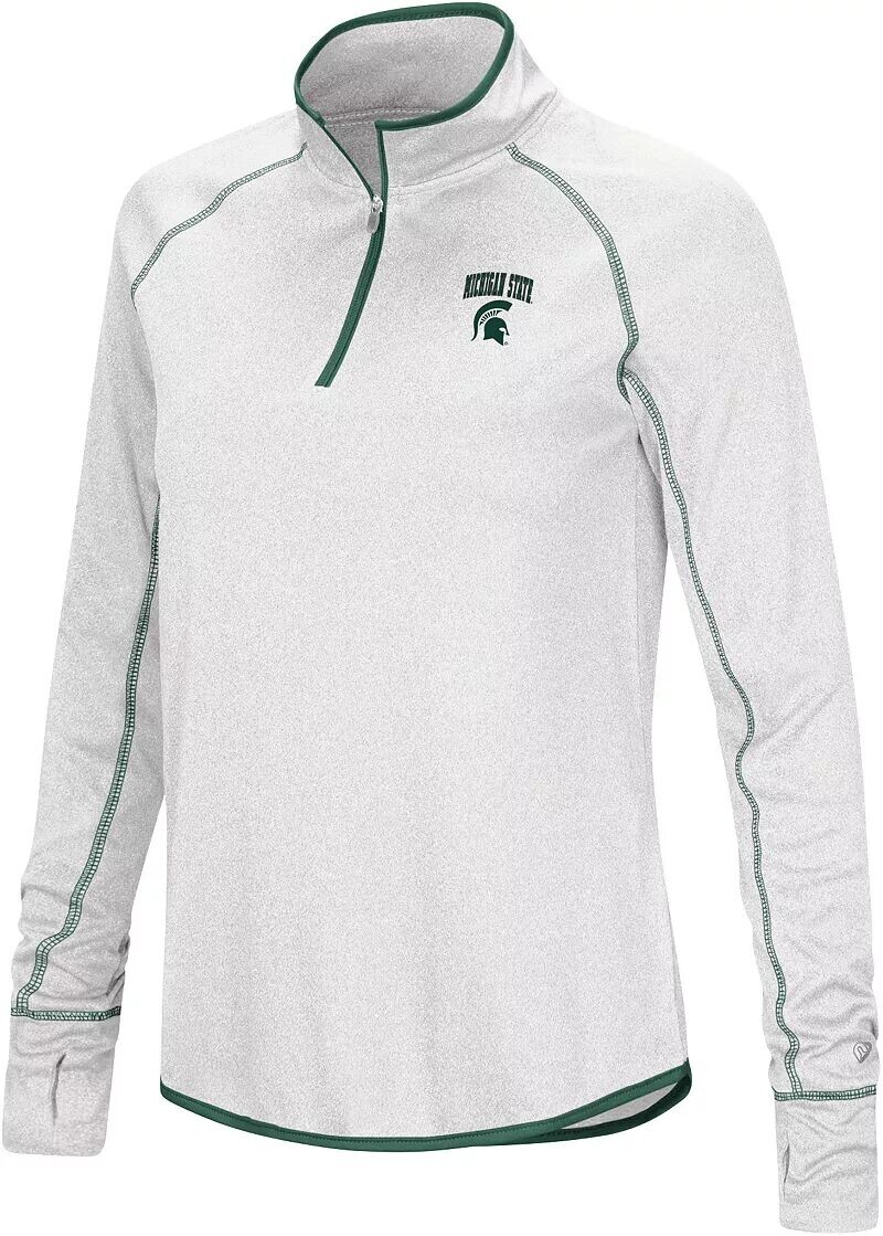 

Colosseum Женский белый пуловер Michigan State Spartans с молнией