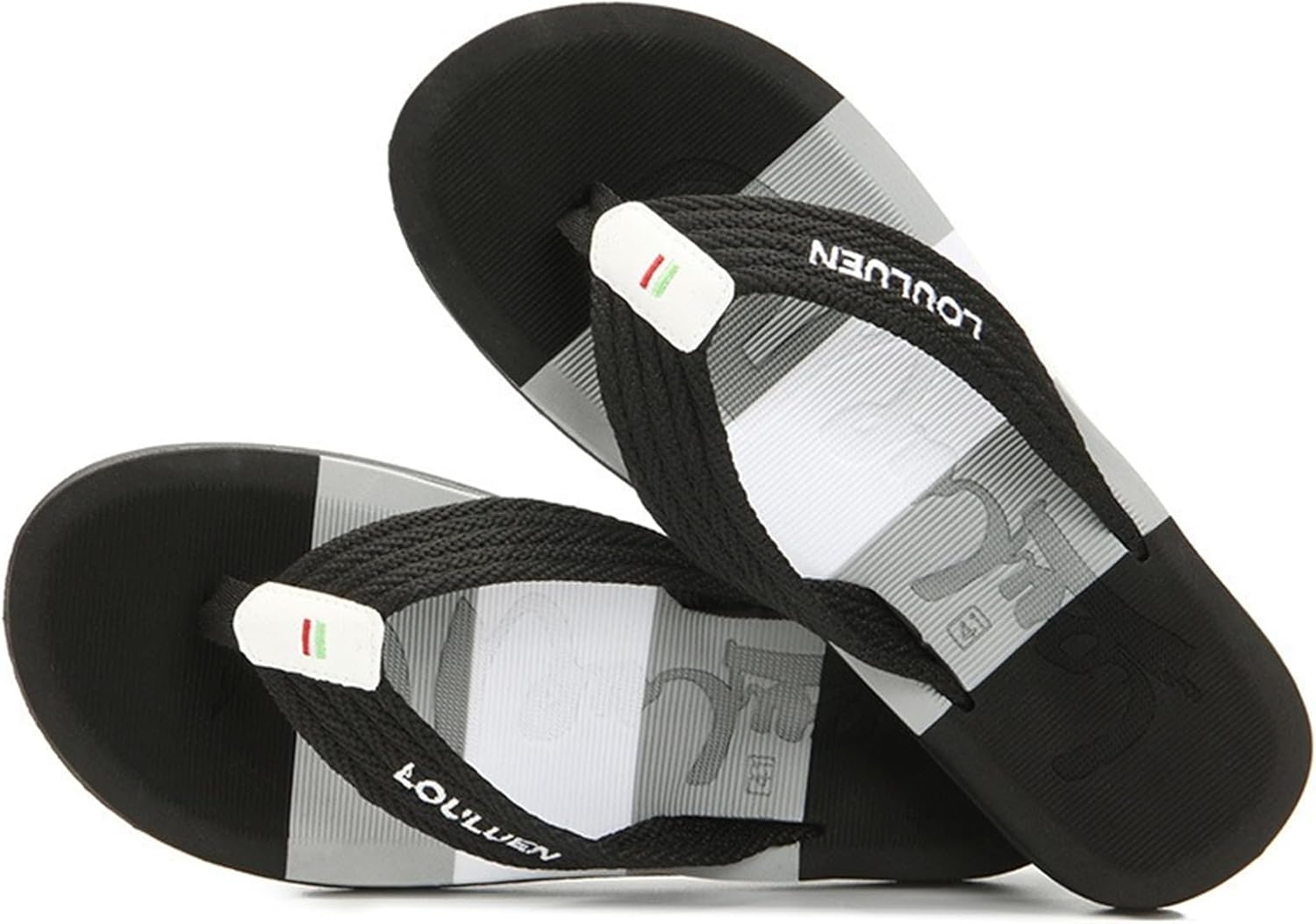 

Мужские модные шлепанцы Легкие тапочки с ремешком На лето для улицы и пляжа Abborora, черный