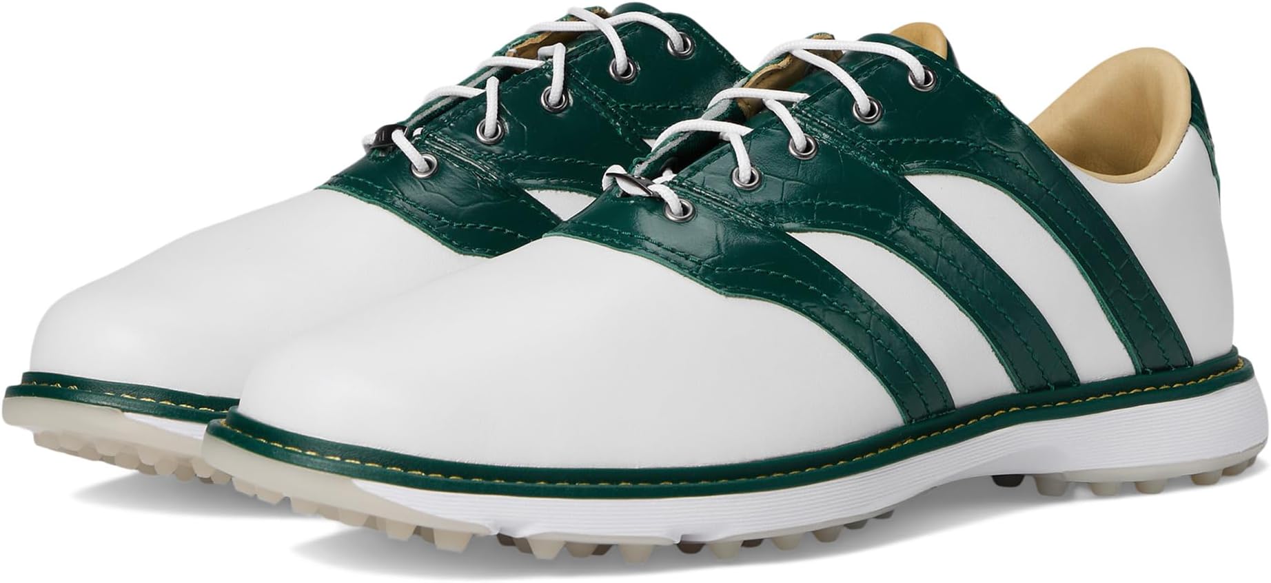 

Кроссовки adidas Golf MC Z-Traxion Spikeless Golf Shoes, цвет Footwear White/Collegiate Green/Yellow
