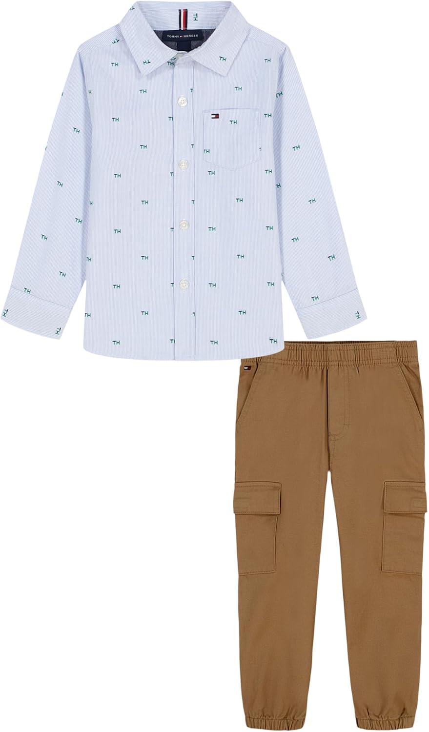 

Комплект из двух тканых брюк Tommy Hilfiger для мальчиков, Stripes/Tiger'S Eyes