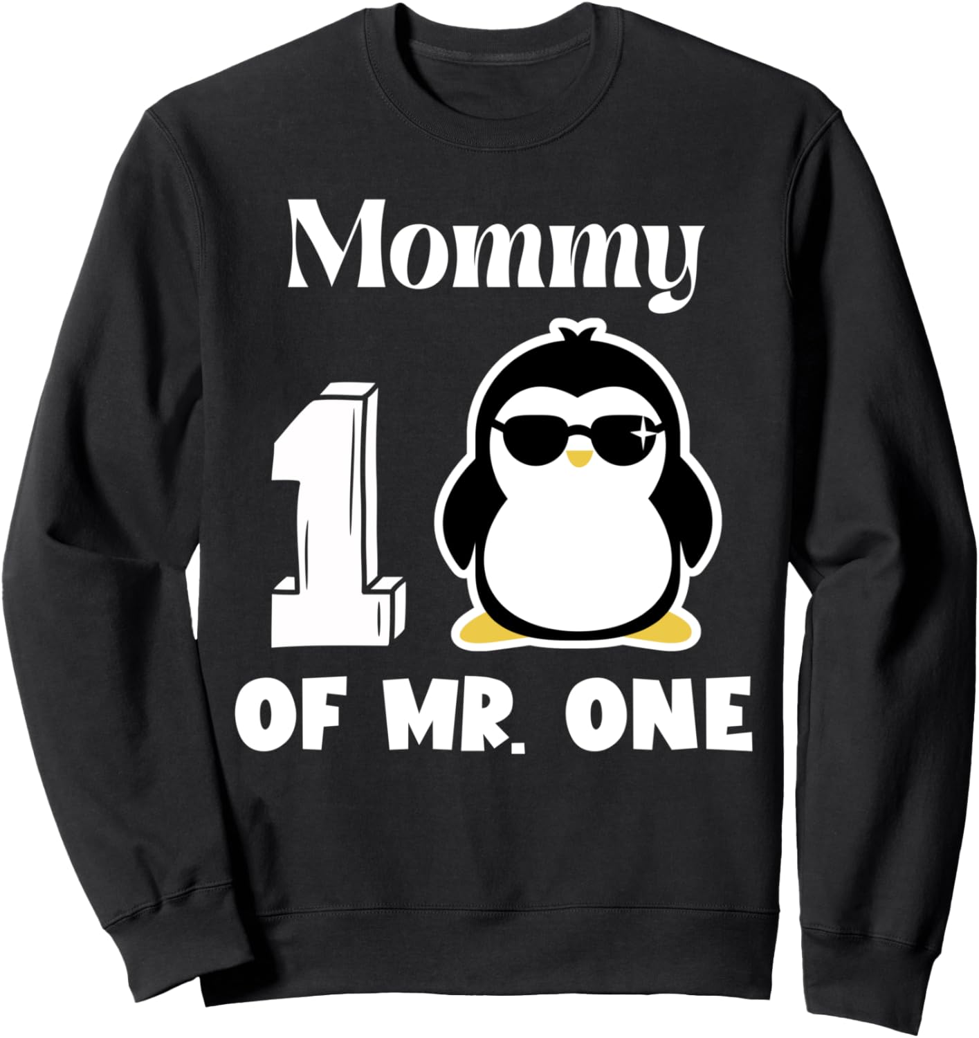 

Толстовка для вечеринки в честь первого дня рождения в стиле Мама один и отдыхает с пингвинами Family Look Penguin Theme Apparel Decoration Gifts, черный