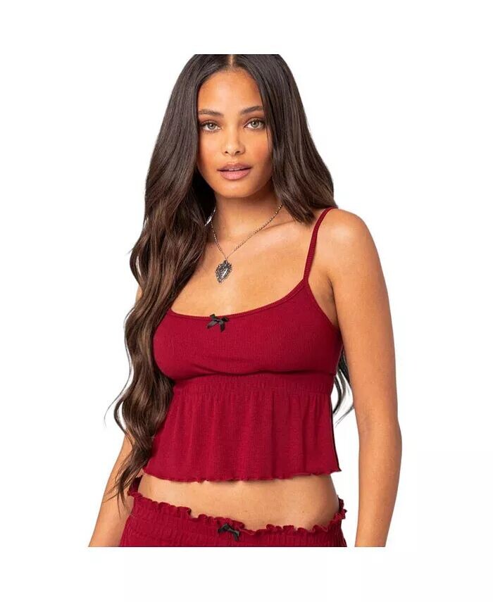 

Женская майка Gilmore в рубчик Edikted, красный