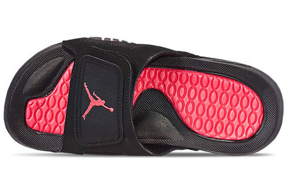 Тапочки hydro vi retro infrared black red sports slippers 'black infrared 23' Air Jordan, черный — фото 3
