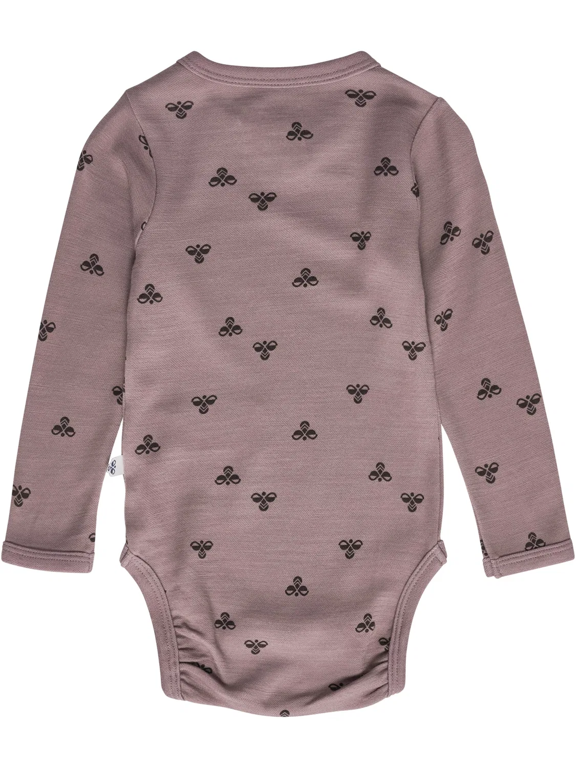 Боди для малышей из мериносовой шерсти Hummel, twilight mauve — фото 2