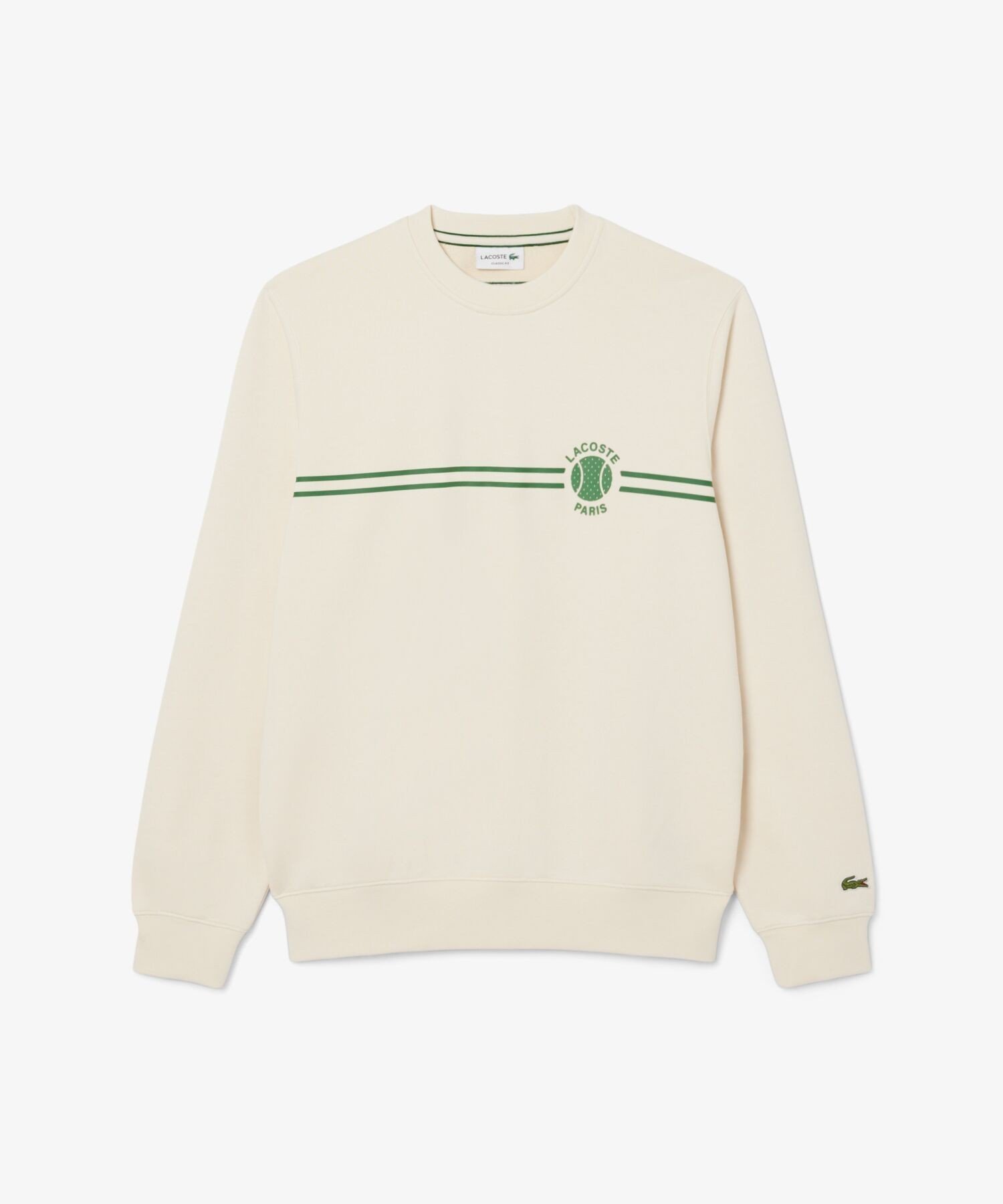 Свитшот с круглым вырезом в теннисном стиле от Heritage LACOSTE, Off white — фото 4