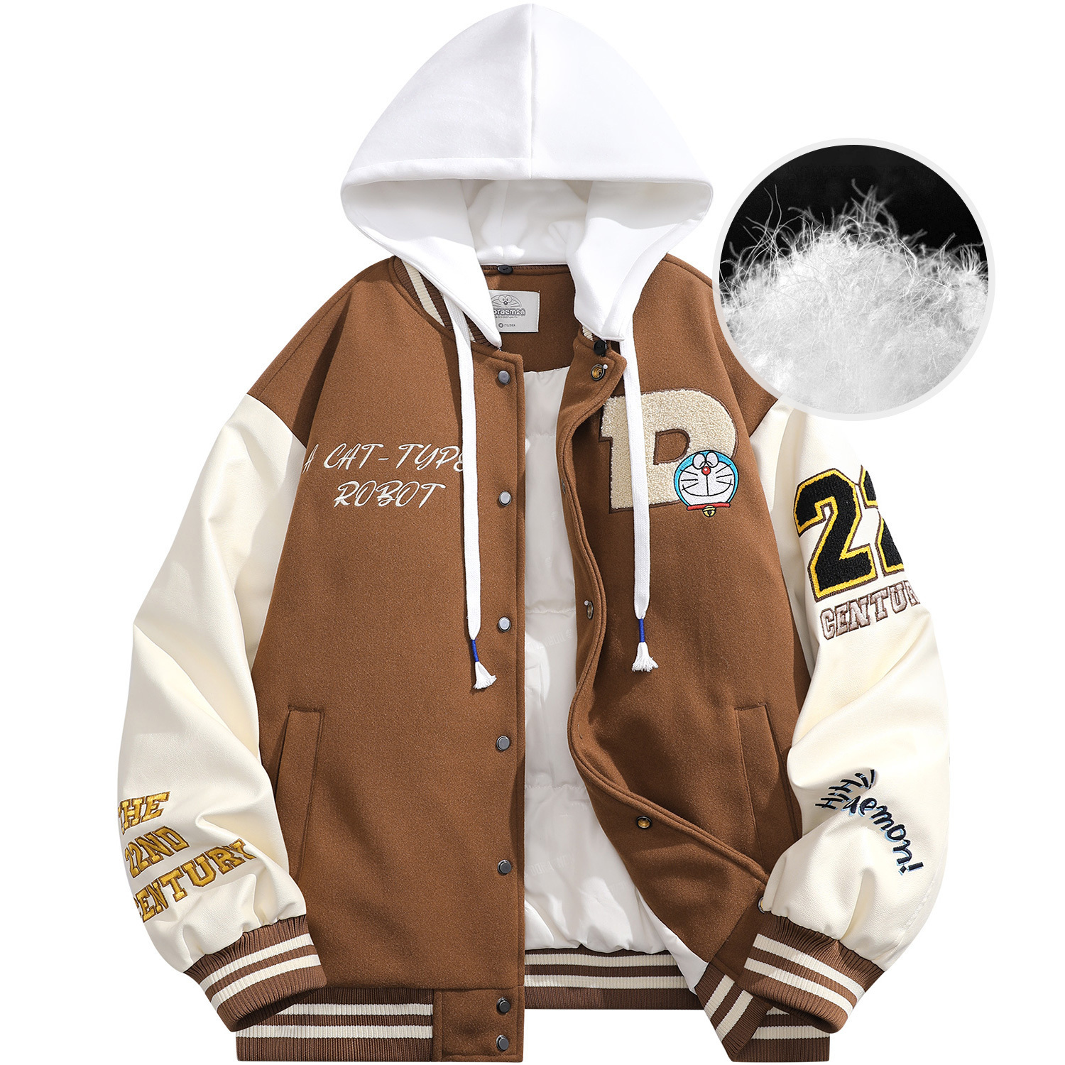 

Doraemon Бейсбольная куртка, Camel Down Jacket