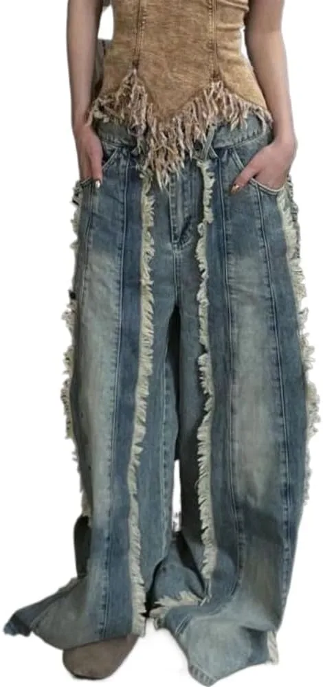 

YELLOOP Y2k джинсы для женщин широкие