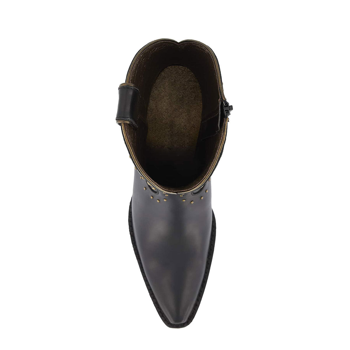 Женские короткие сапоги в стиле вестерн из высококачественной кожи от Forastero, черный — фото 4