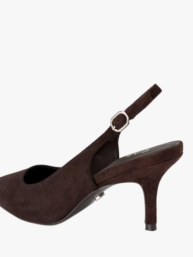Элегантные замшевые туфли-лодочки на каблуке Carvela, Dark Brown — фото 3