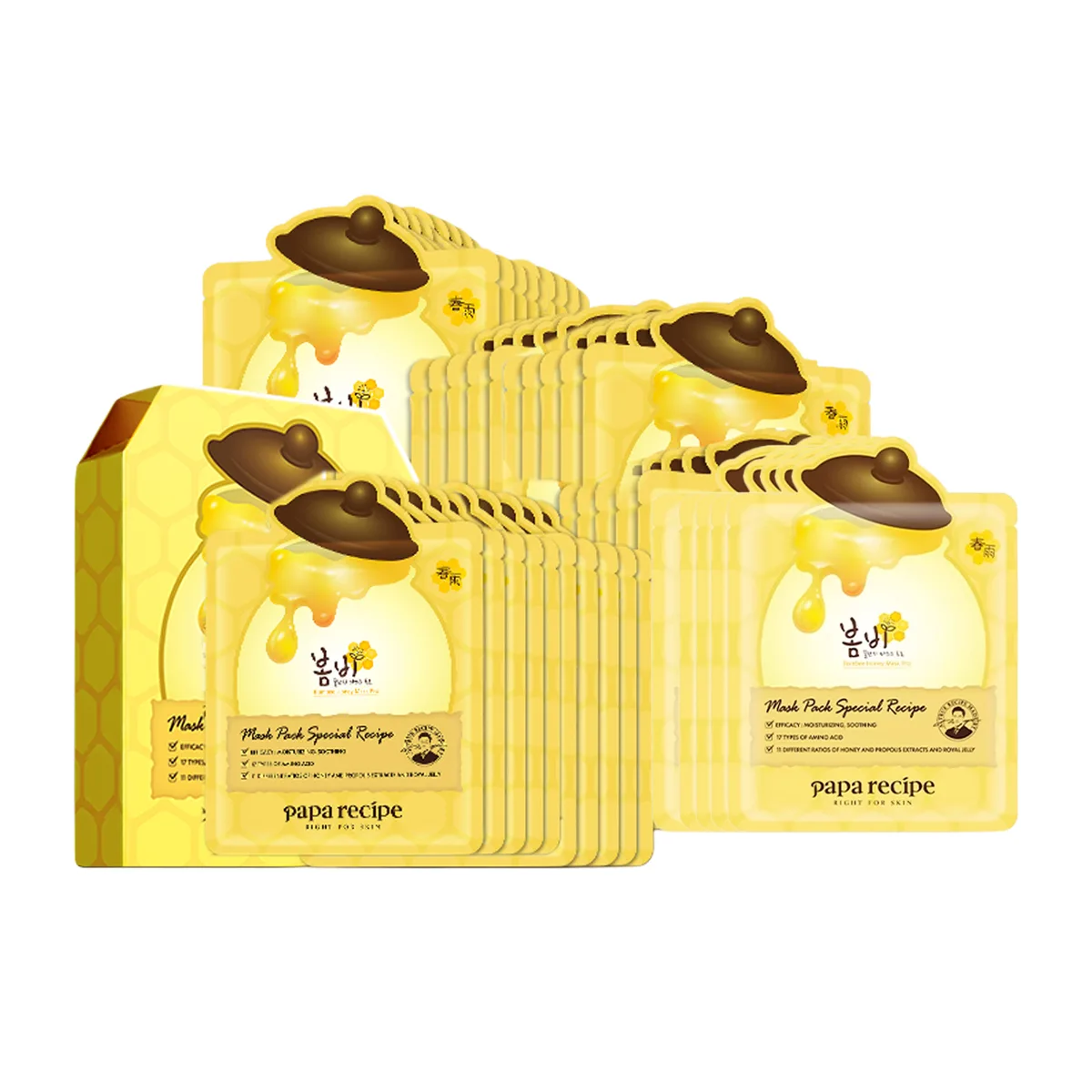 Маска для лица Papa Recipe — Bumblebee Honey увлажняющая и успокаивающая, , /30 Pcs, 25 г