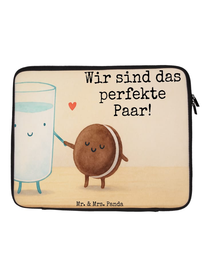 

Mr. & Mrs. Panda Сумка для ноутбука с дизайном «Молочное печенье» и надписью белого цвета