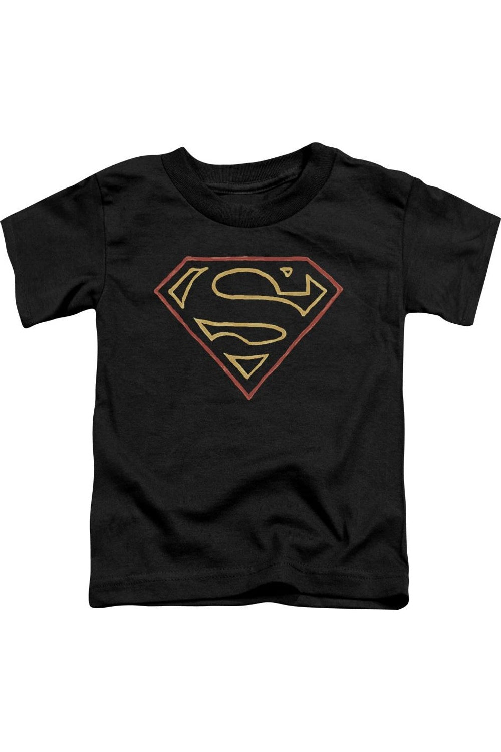 

Футболка с коротким рукавом для малышей с цветным щитом Superman Gildan, черный