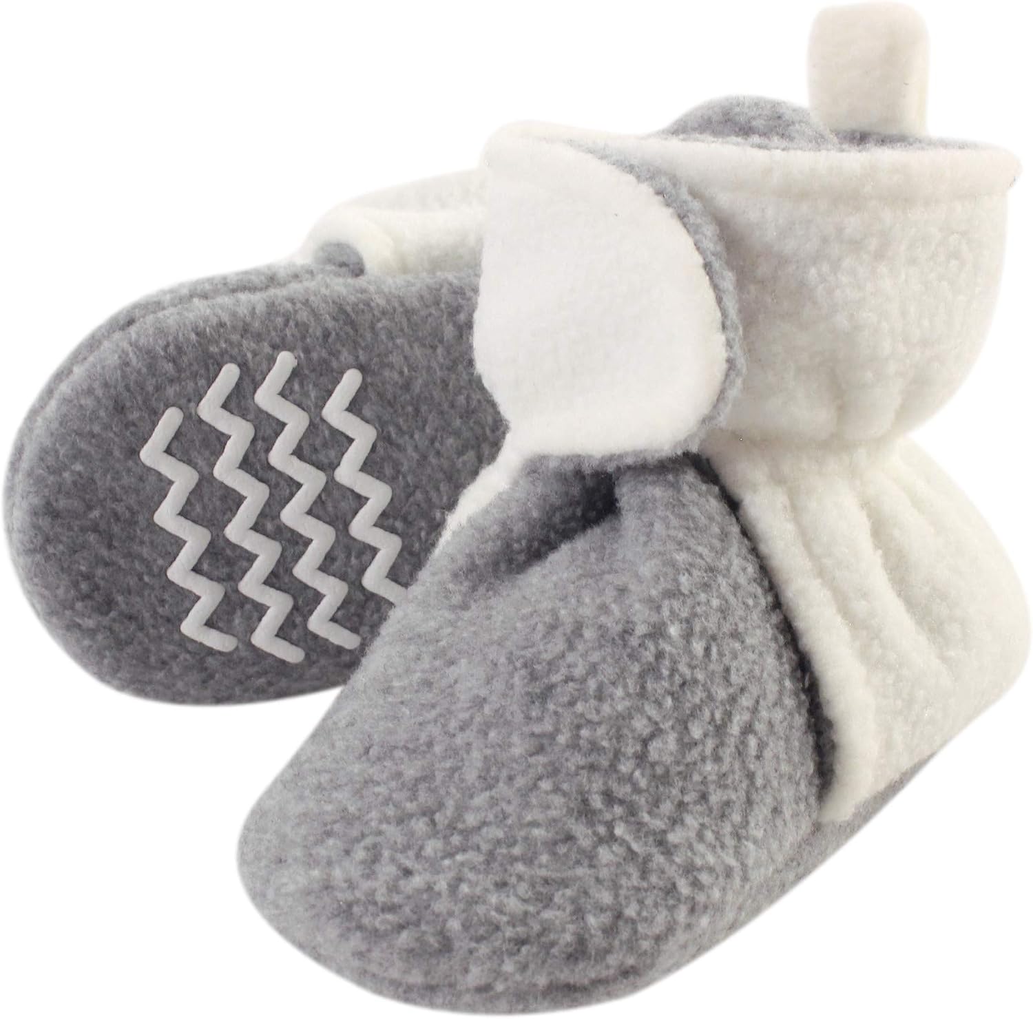 

Теплые флисовые пинетки Hudson Baby для мальчиков и девочек, Cream Heather Gray