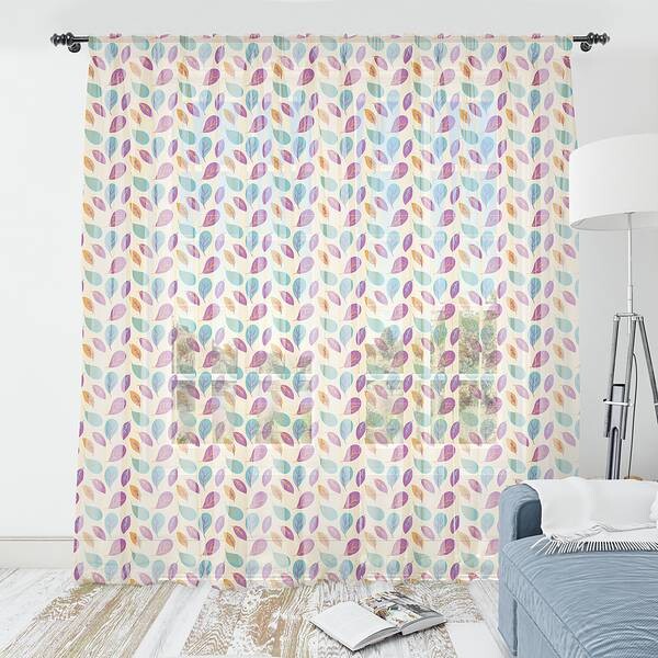 

Штора Abakuhaus Laubblätter 2 шт, 274x240x0,5 см цвет fuchsia und pale teal