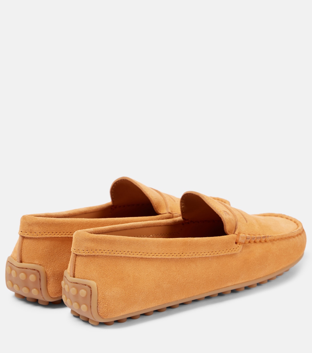 Замшевые мокасины City Gommino Tod's, Apricot Orange — фото 2