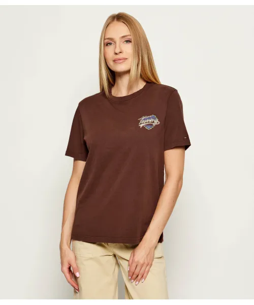 

Футболка Relaxed fit Tommy Jeans, коричневый