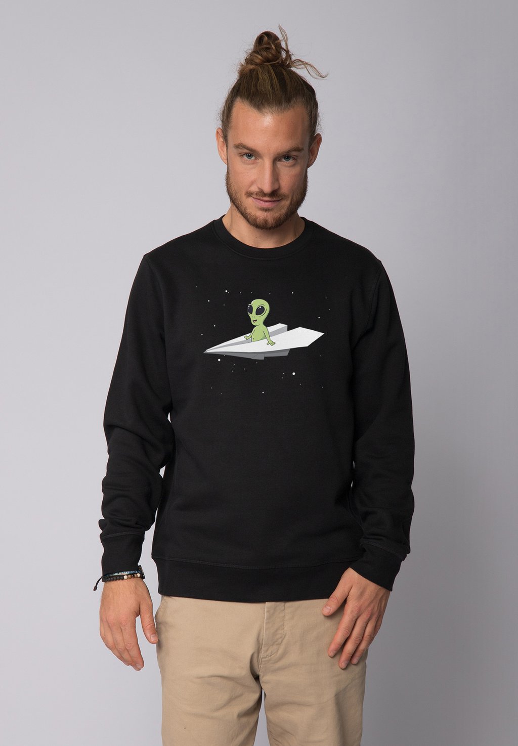 

Толстовка ALIEN ON A PAPER PLANE watapparel, черный