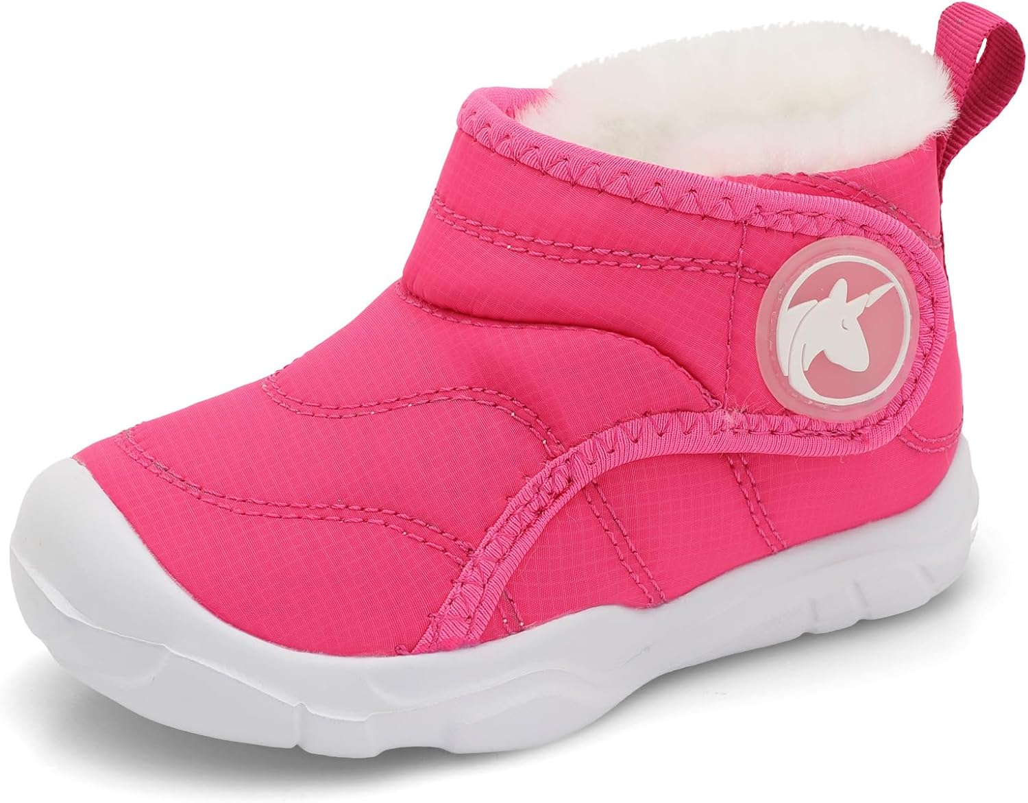 

Зимние ботинки для малышей LeIsfIt для девочек и мальчиков, широкие, теплые с флисовой подкладкой, для дома и улицы, Rosered